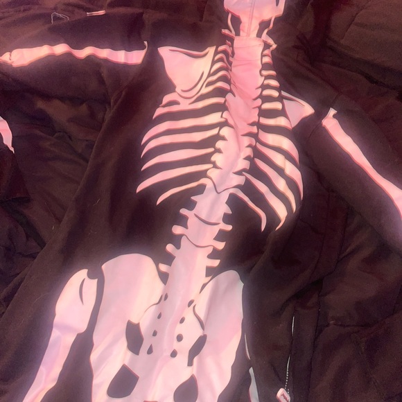 Black Skeleton Onesie Costume - Picture 2 of 4